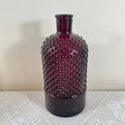 Recycled Glass Diamond Bottle Vase 28cm