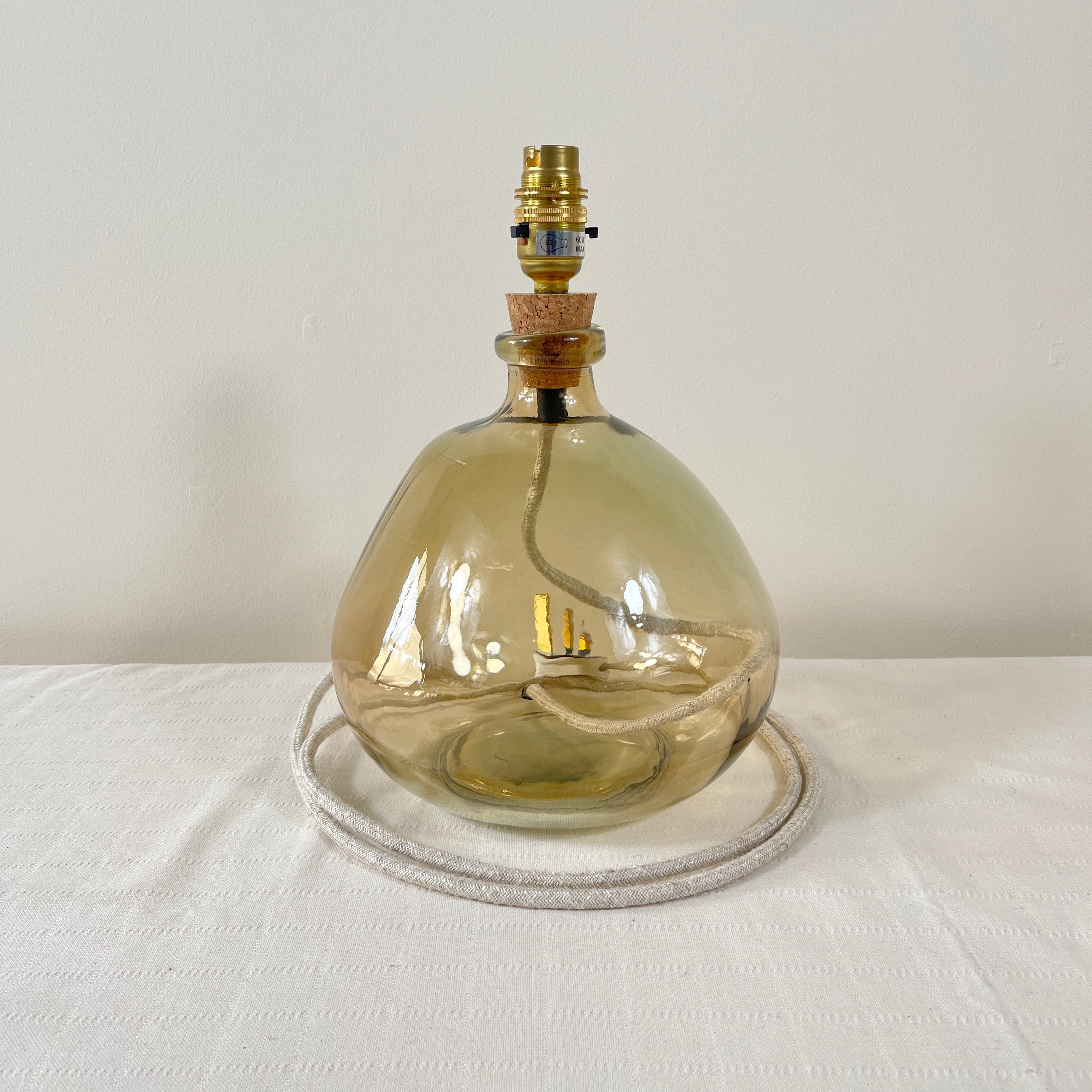 Simplicity Recycled Glass Lamp (Warm Colours) 29cm