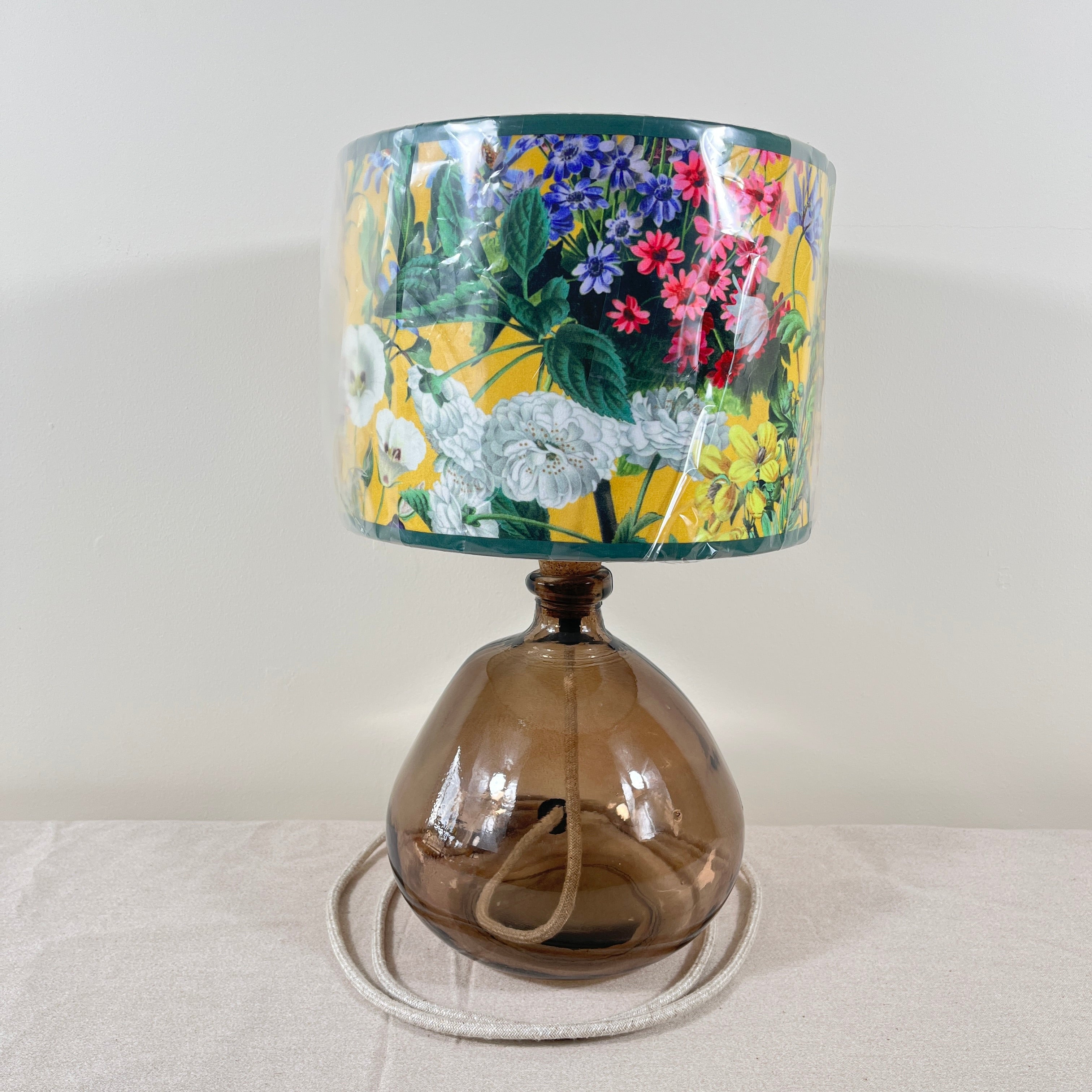 Simplicity Recycled Glass Lamp (Warm Colours) 29cm