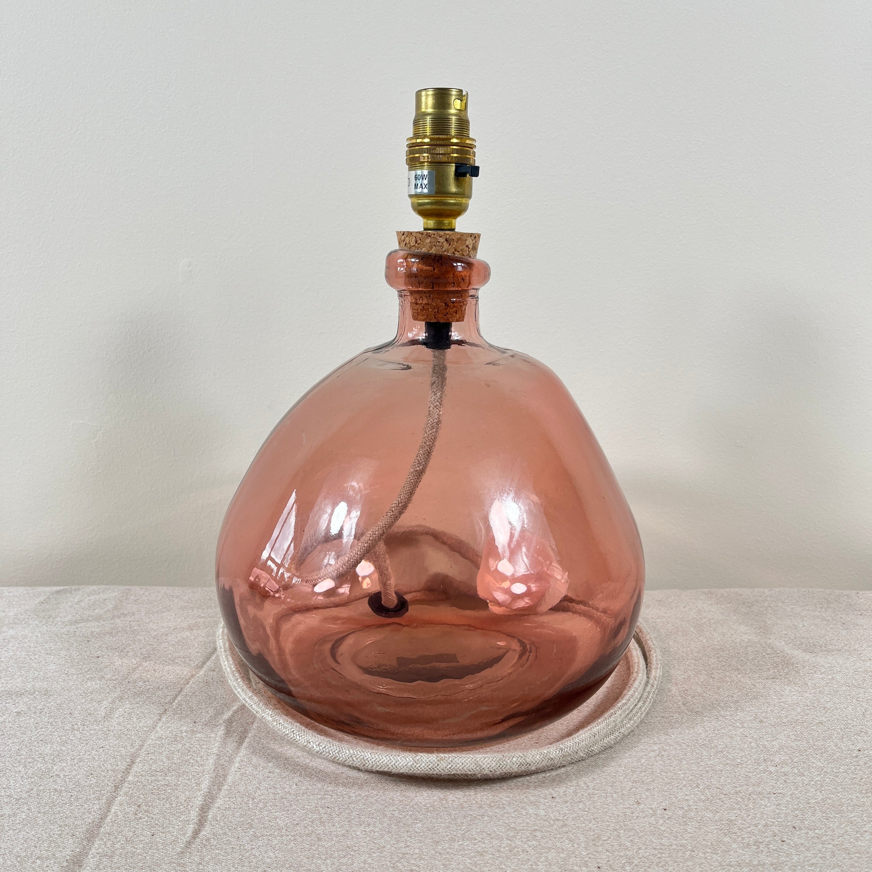 Simplicity Recycled Glass Lamp (Warm Colours) 29cm