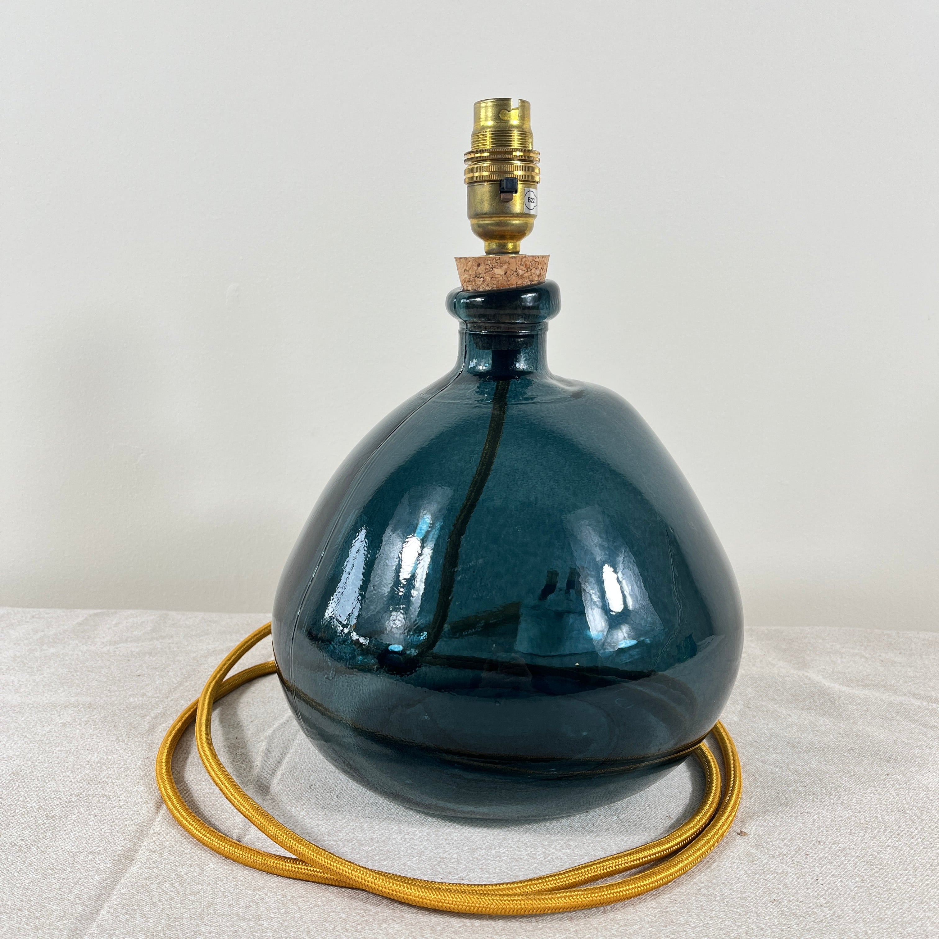 Simplicity Recycled Glass Lamp (Cool Colours) 29cm