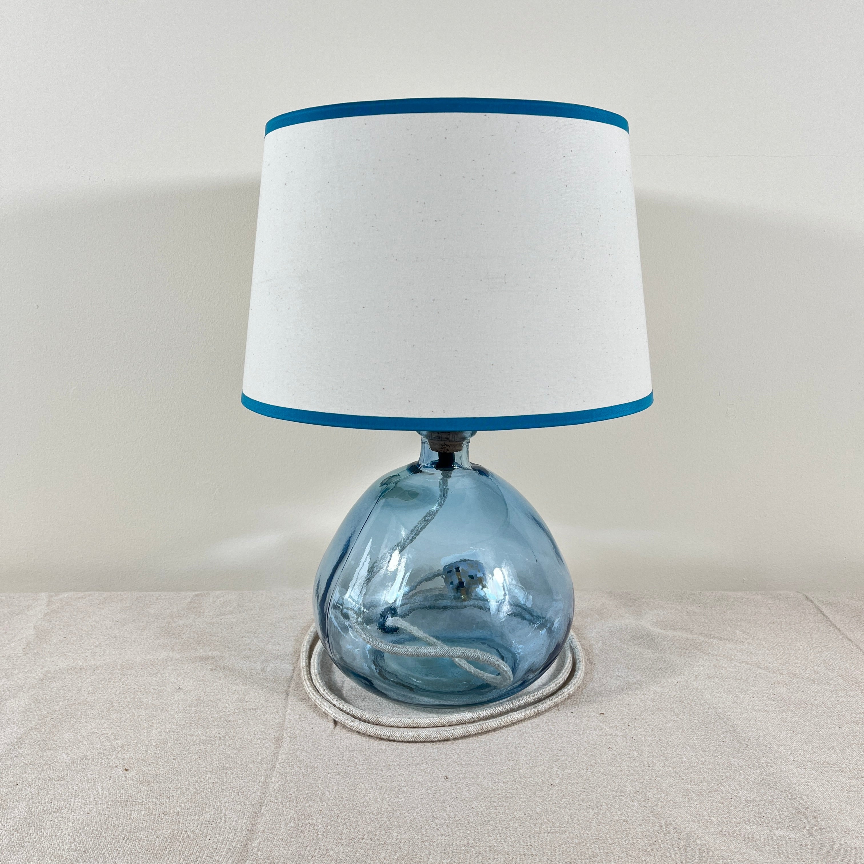 Simplicity Recycled Glass Lamp (Cool Colours) 29cm