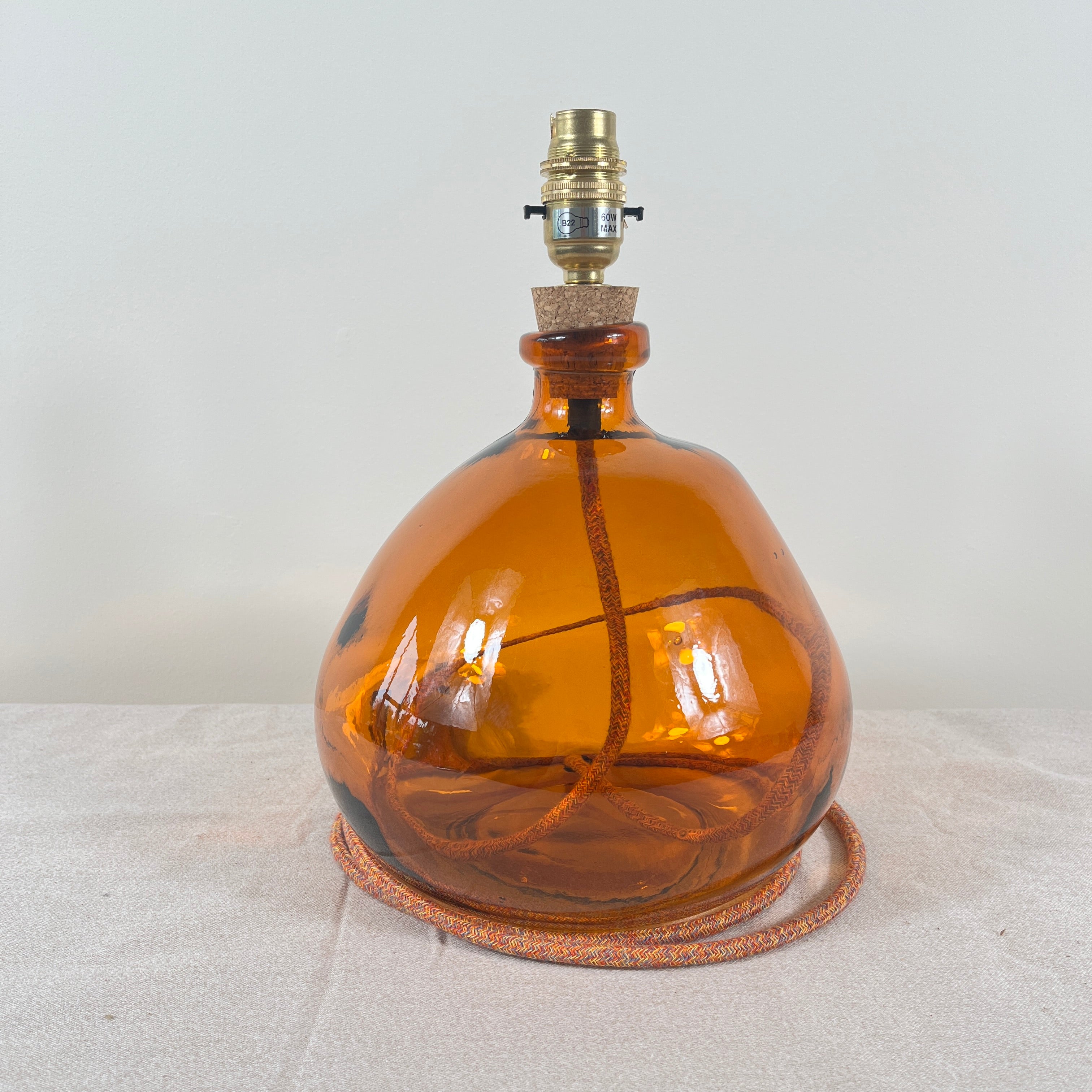 Simplicity Recycled Glass Lamp (Warm Colours) 29cm