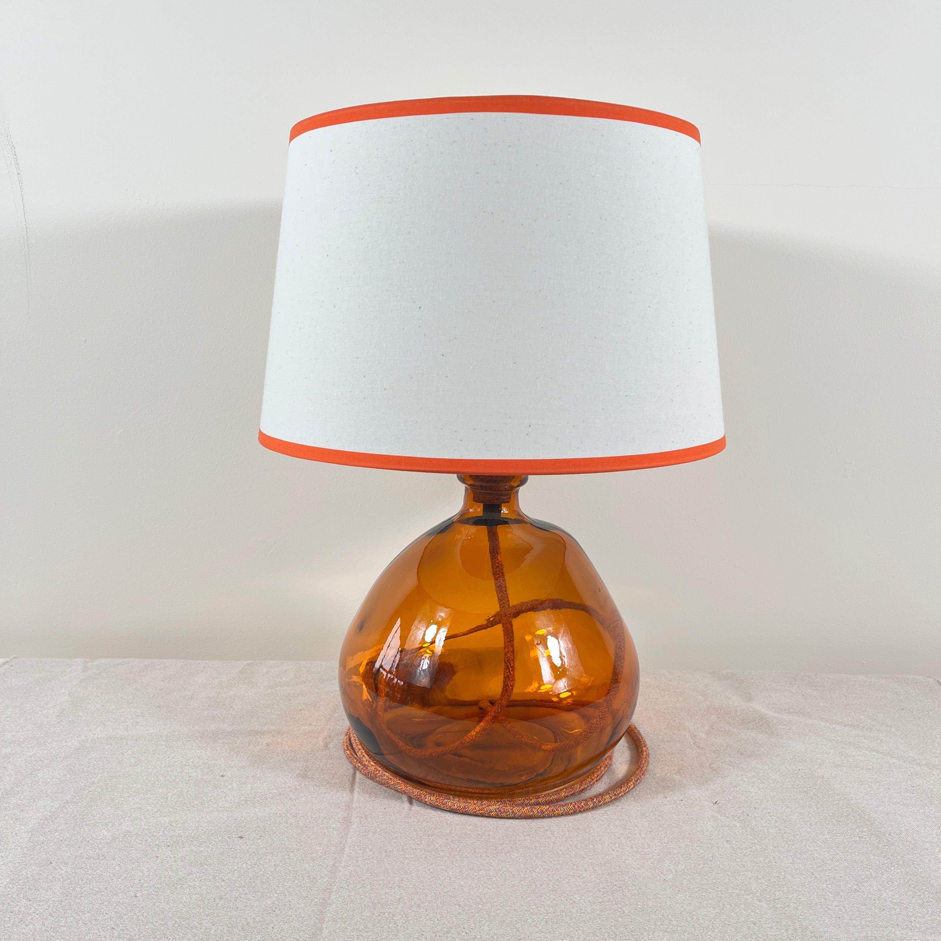 Simplicity Recycled Glass Lamp (Warm Colours) 29cm