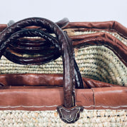 Moroccan Handmade Trim Top Tote Basket