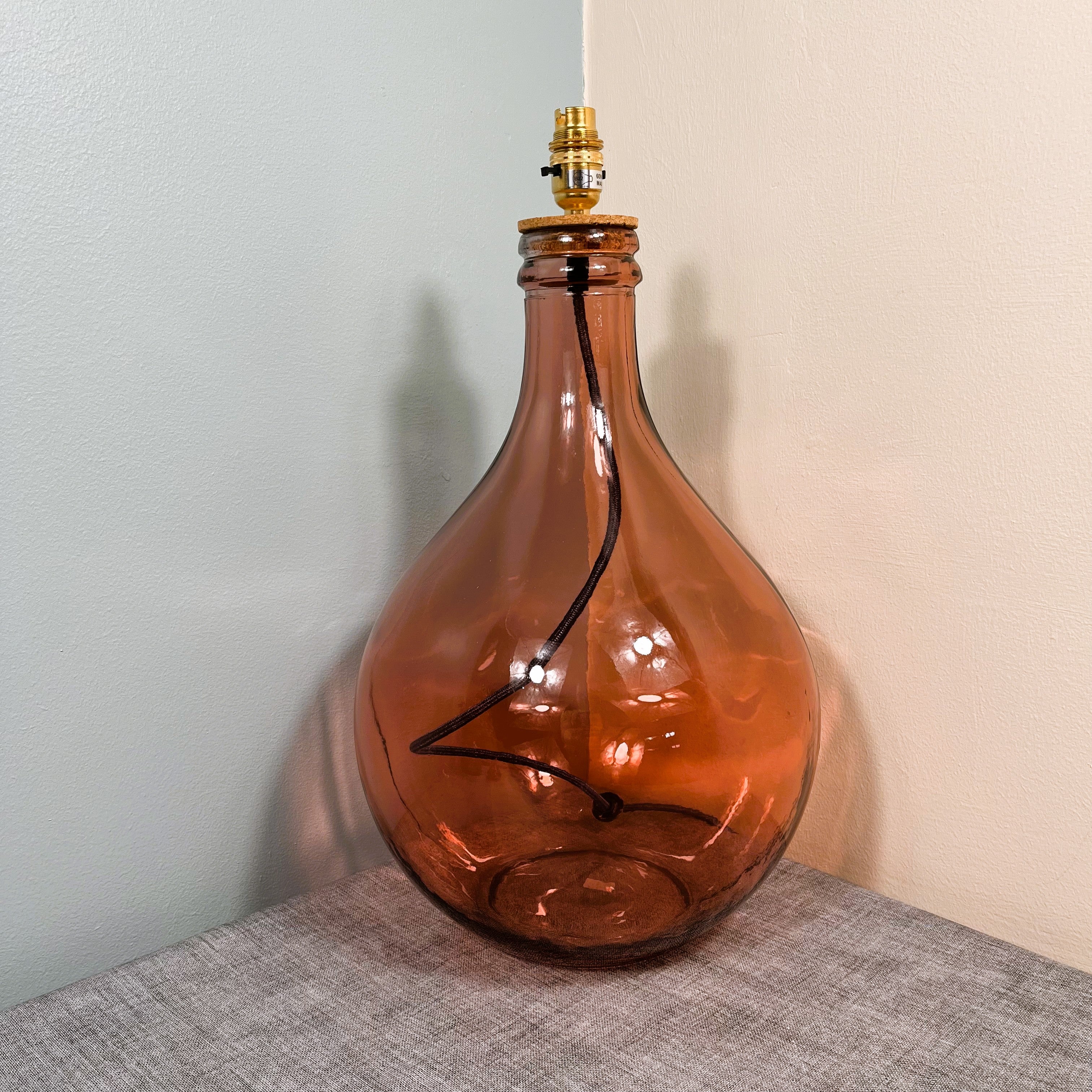 Recycled Glass Garrafa Bottle Lamp 49cm