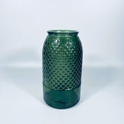 Recycled Glass Diamond Vase 28cm