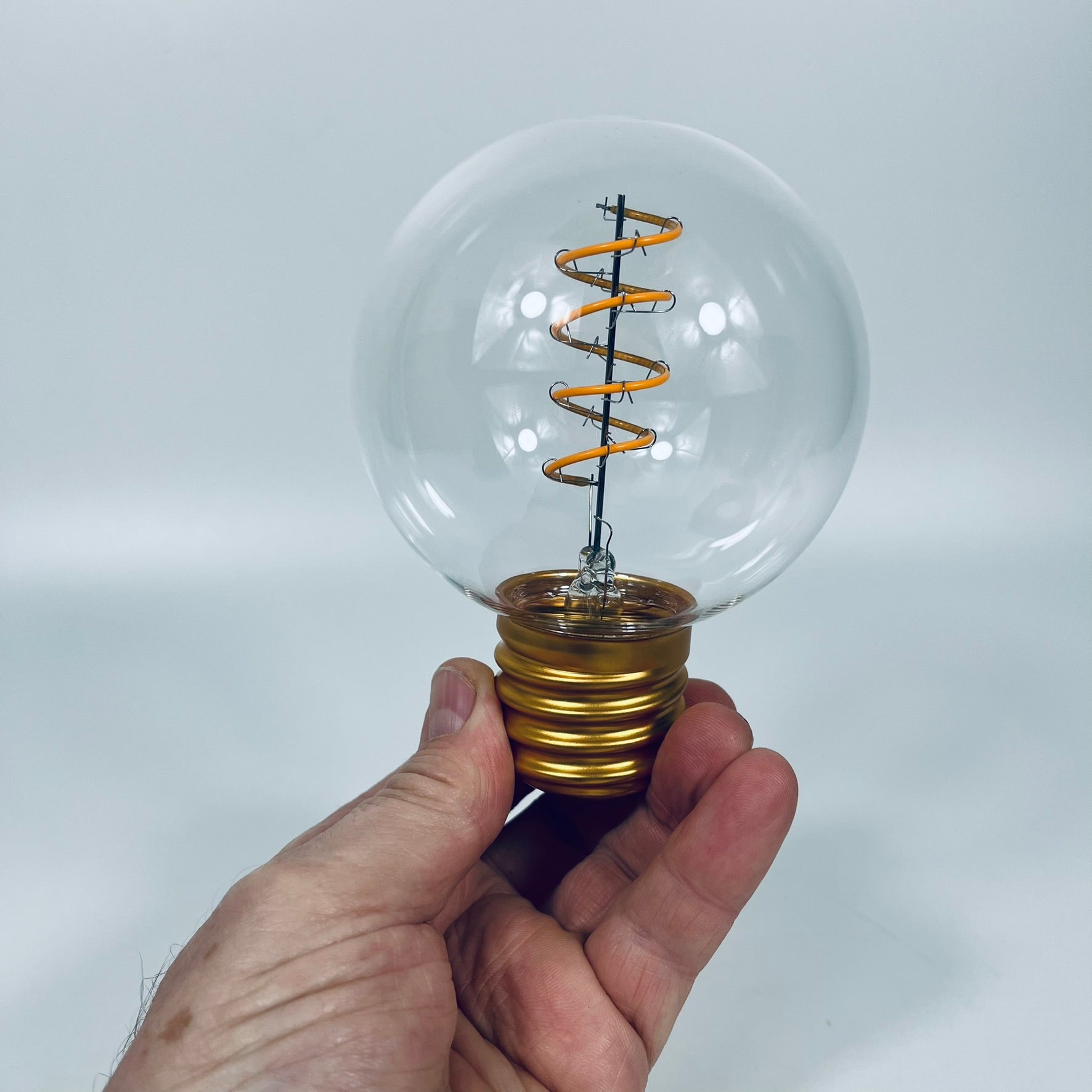 Cordless USB LED Lightbulb | Spiral Filament Lightbulb
