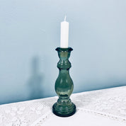 Recycled Glass Candlestick 20cm
