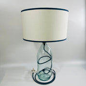 Simplicity Recycled Glass 41cm Lamp and Shade Set