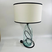 Simplicity Recycled Glass 41cm Lamp and Shade Set