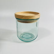 Recycled Glass Stacking Storage Jars with Lid