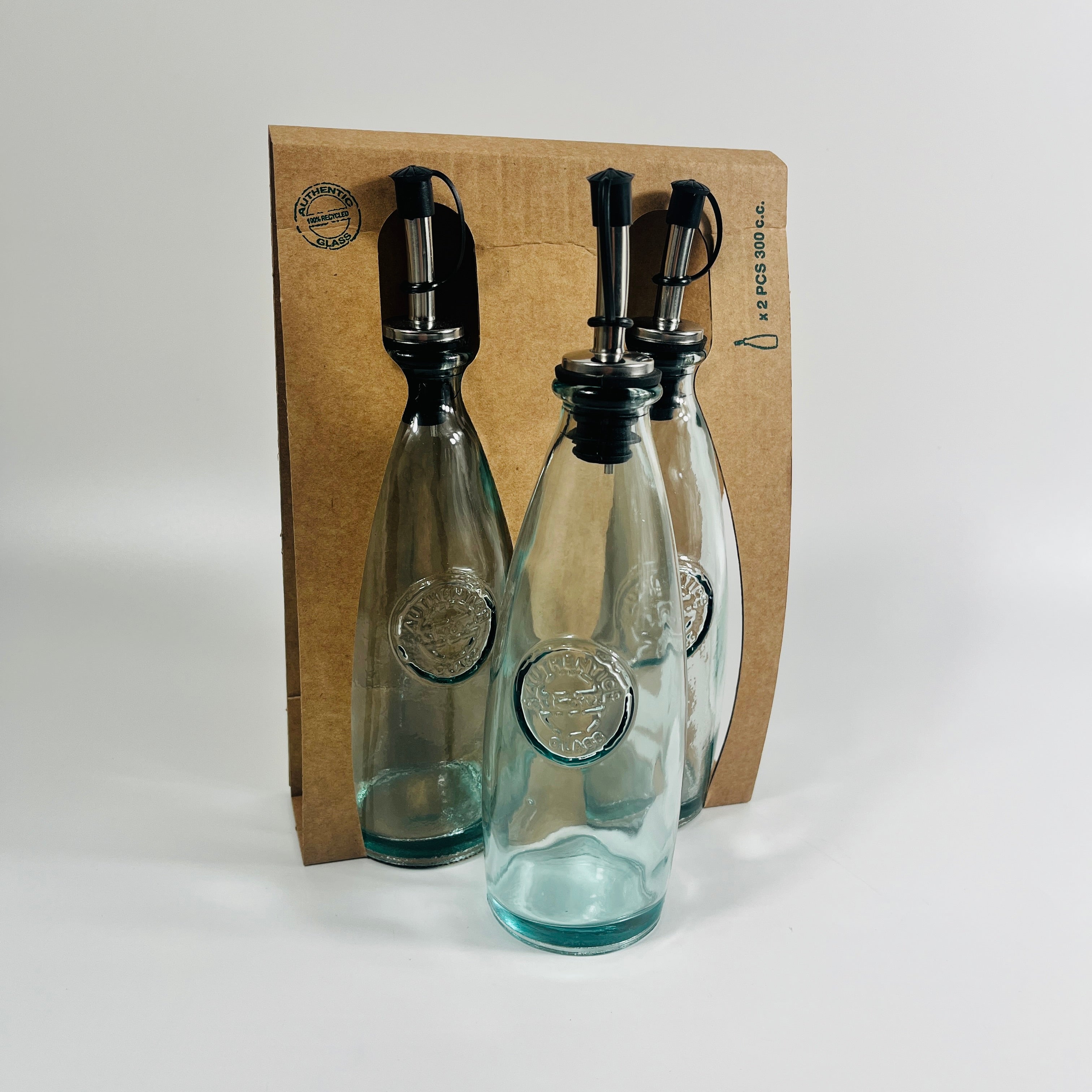 Recycled Glass Authentic Oil / Vinegar Bottle 300ml