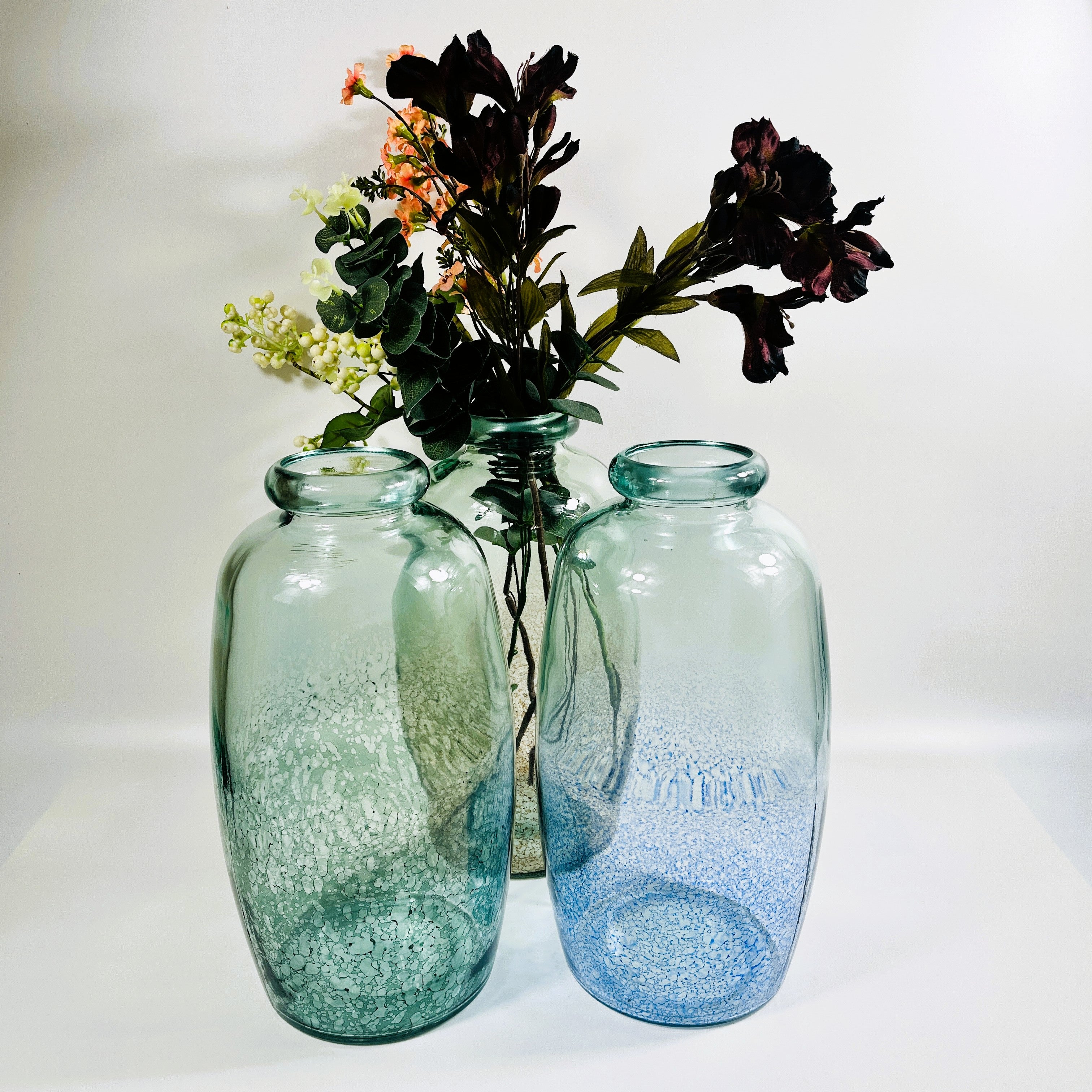 Recycled Glass Ombre Martos Vase 35cm