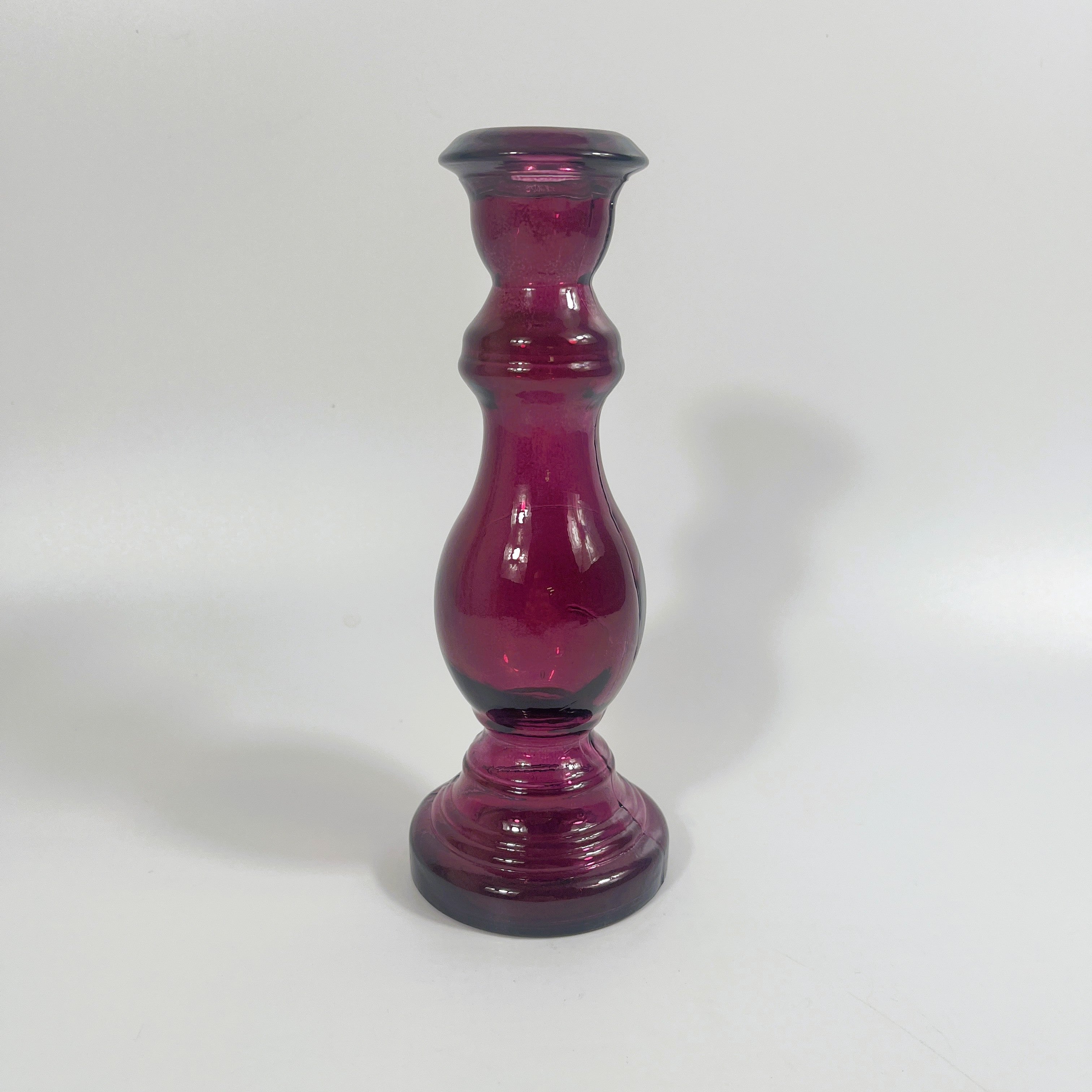 Recycled Glass Candlestick 20cm