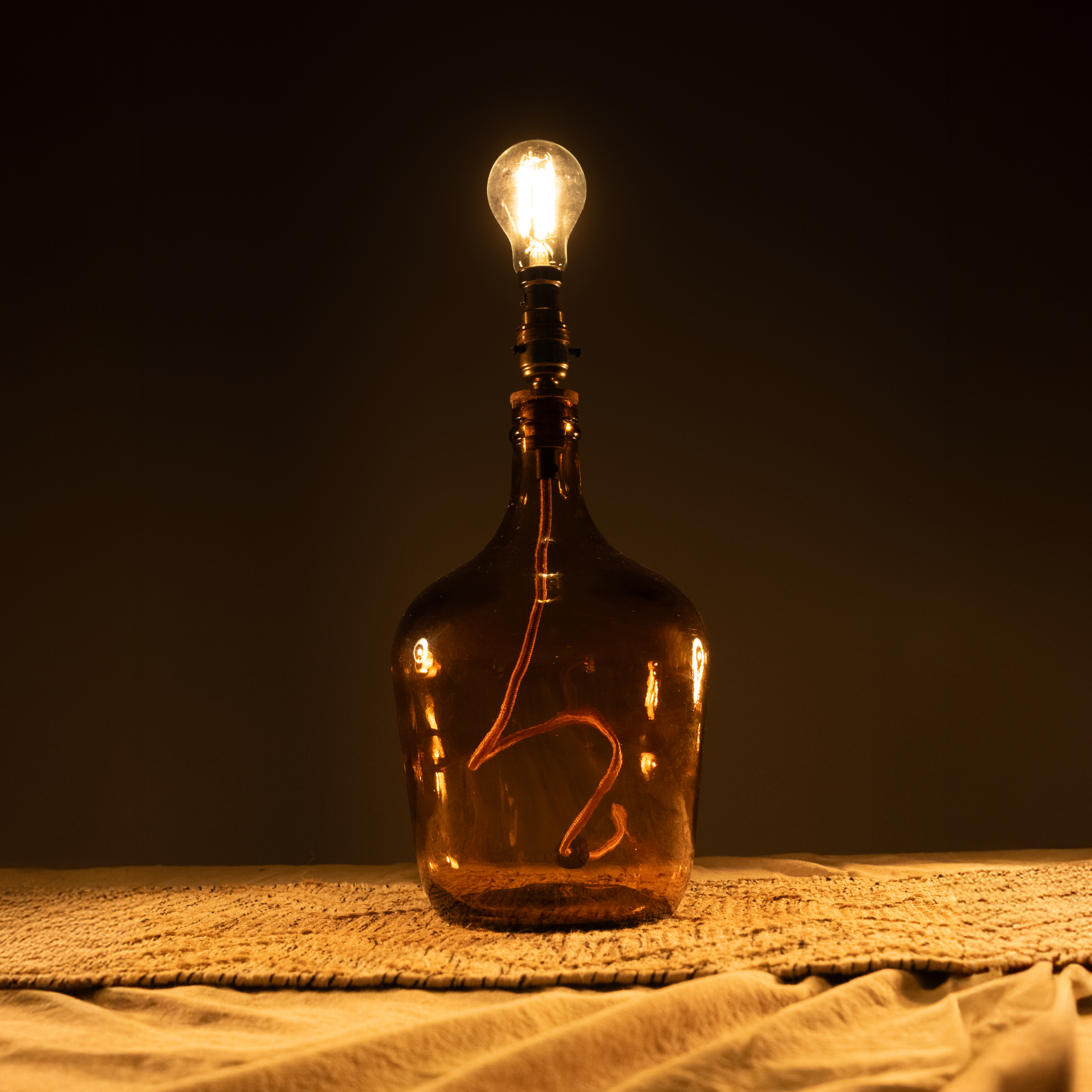 Garrafa Recycled Glass Demijohn Lamp 36cm