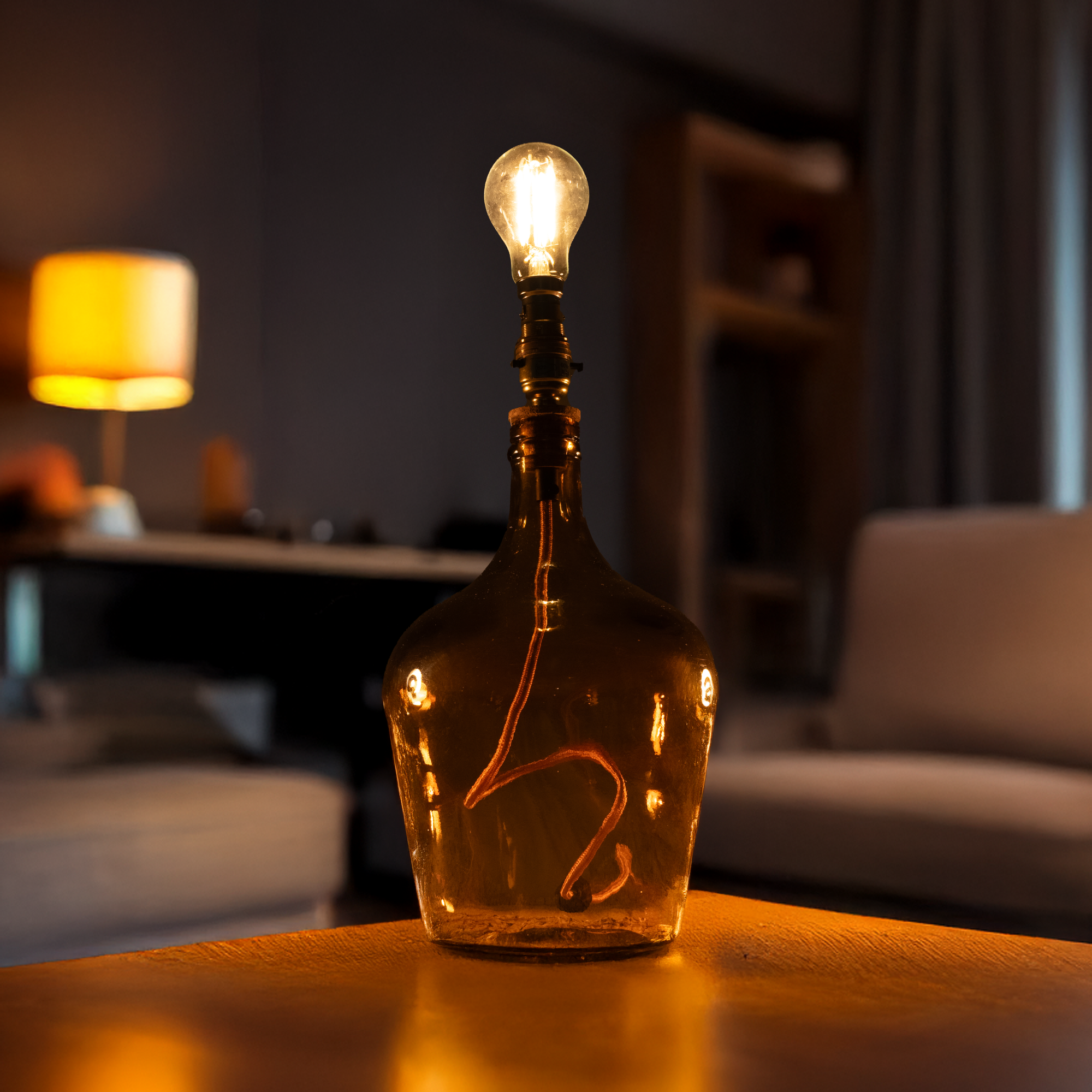 Garrafa Recycled Glass Demijohn Lamp 36cm