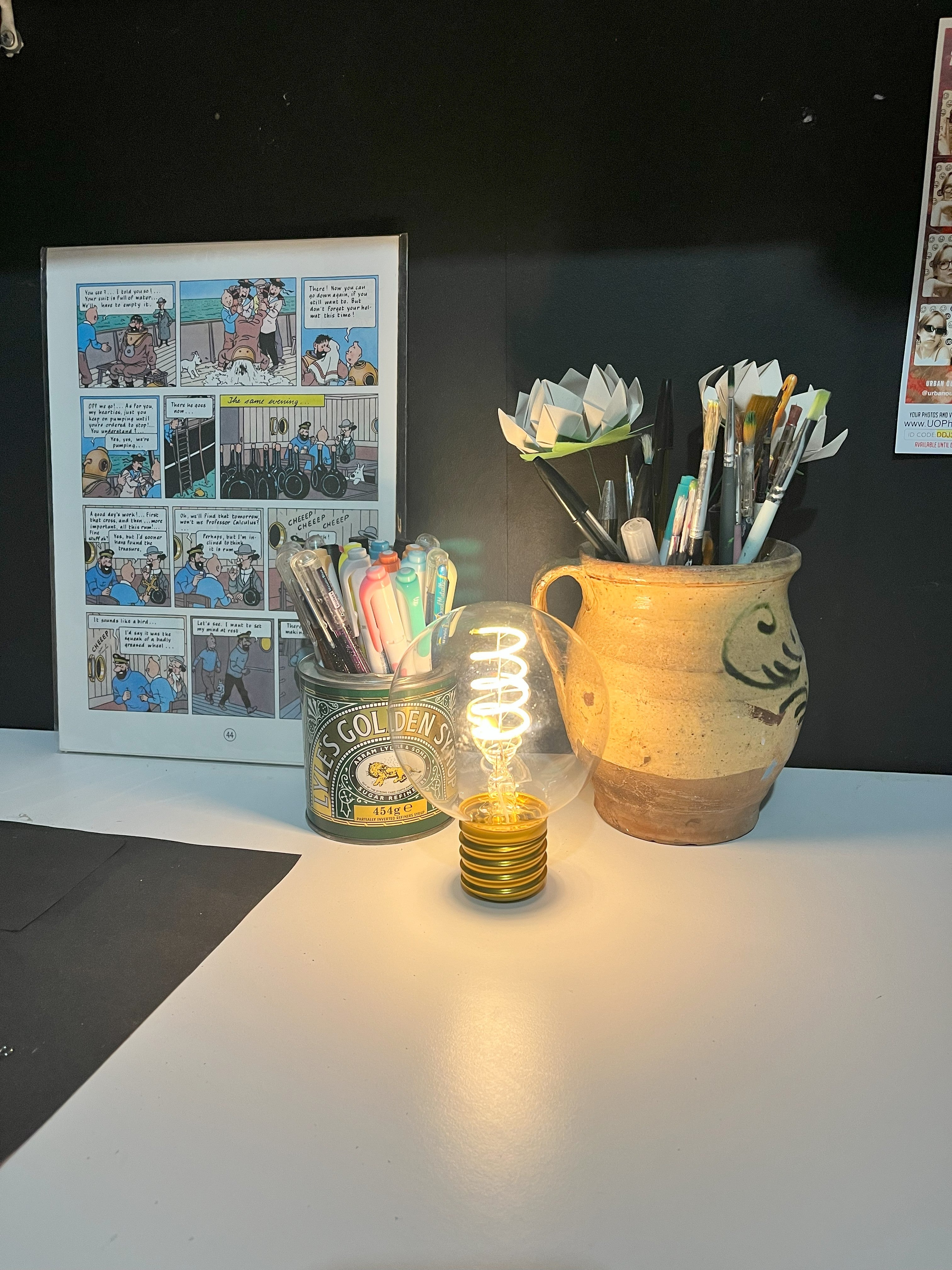 Cordless USB LED Lightbulb | Spiral Filament Lightbulb