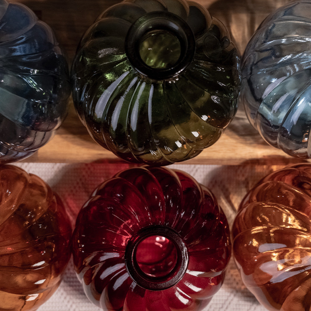 Recycled Glass Spiral Vase 17cm