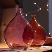 Recycled Glass Large Garrafa Blown Bottle Vase 56cm