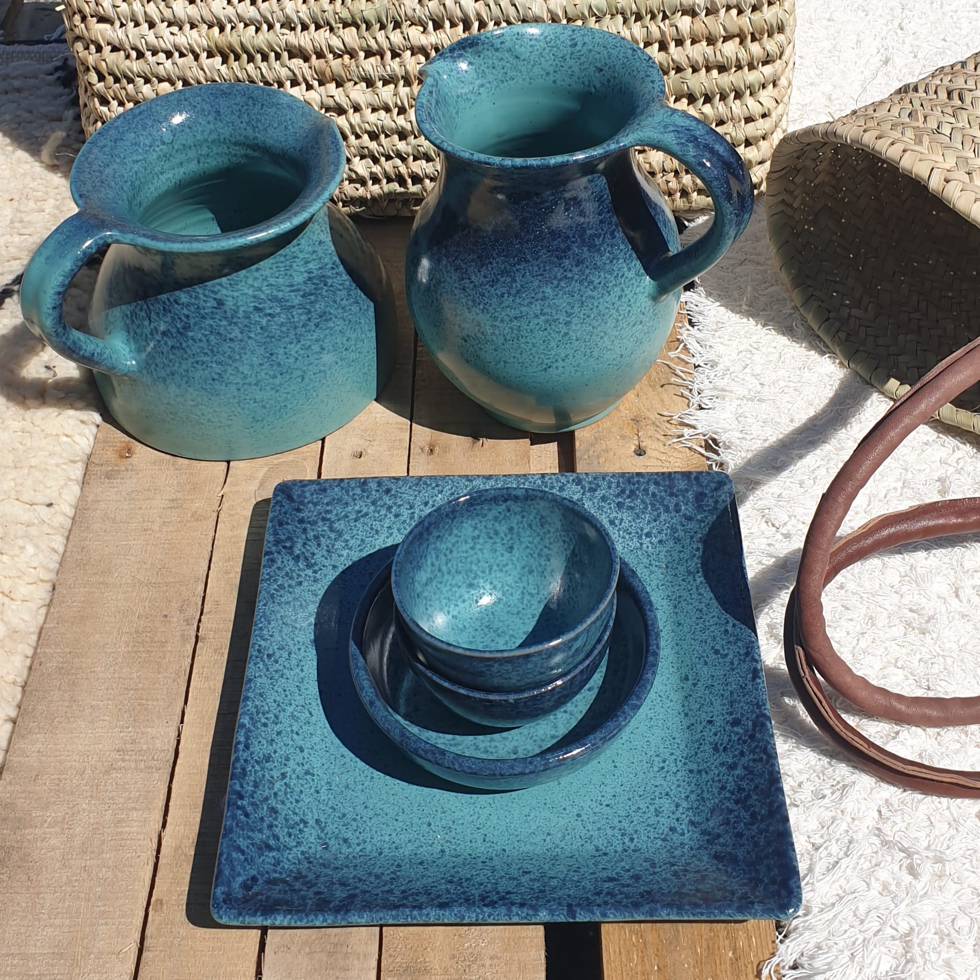 Hand Painted Spanish Ceramic Jug