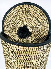 Moroccan Handmade Laundry Storage Basket with Lid