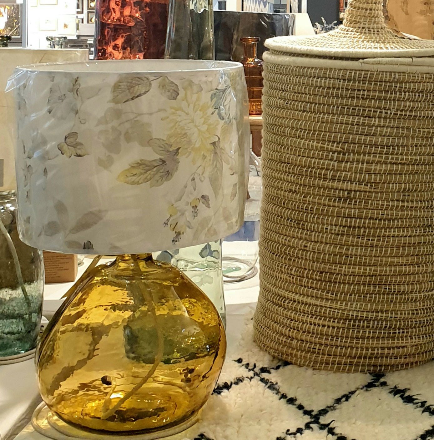 Limited Edition Rose Lemon & Duck Egg Shade