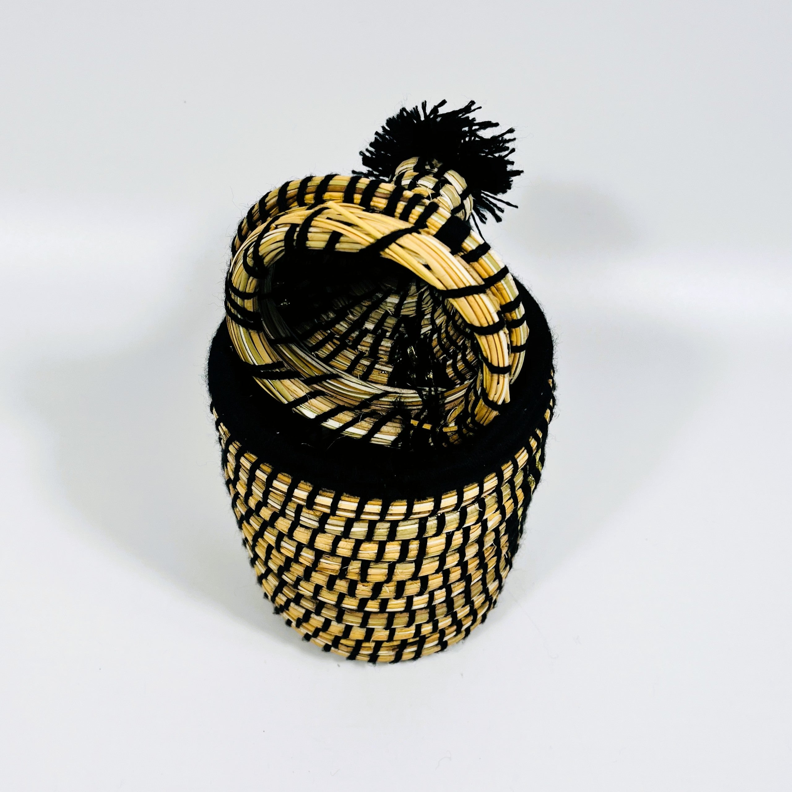 Moroccan Handmade Mini Baskets with Lid