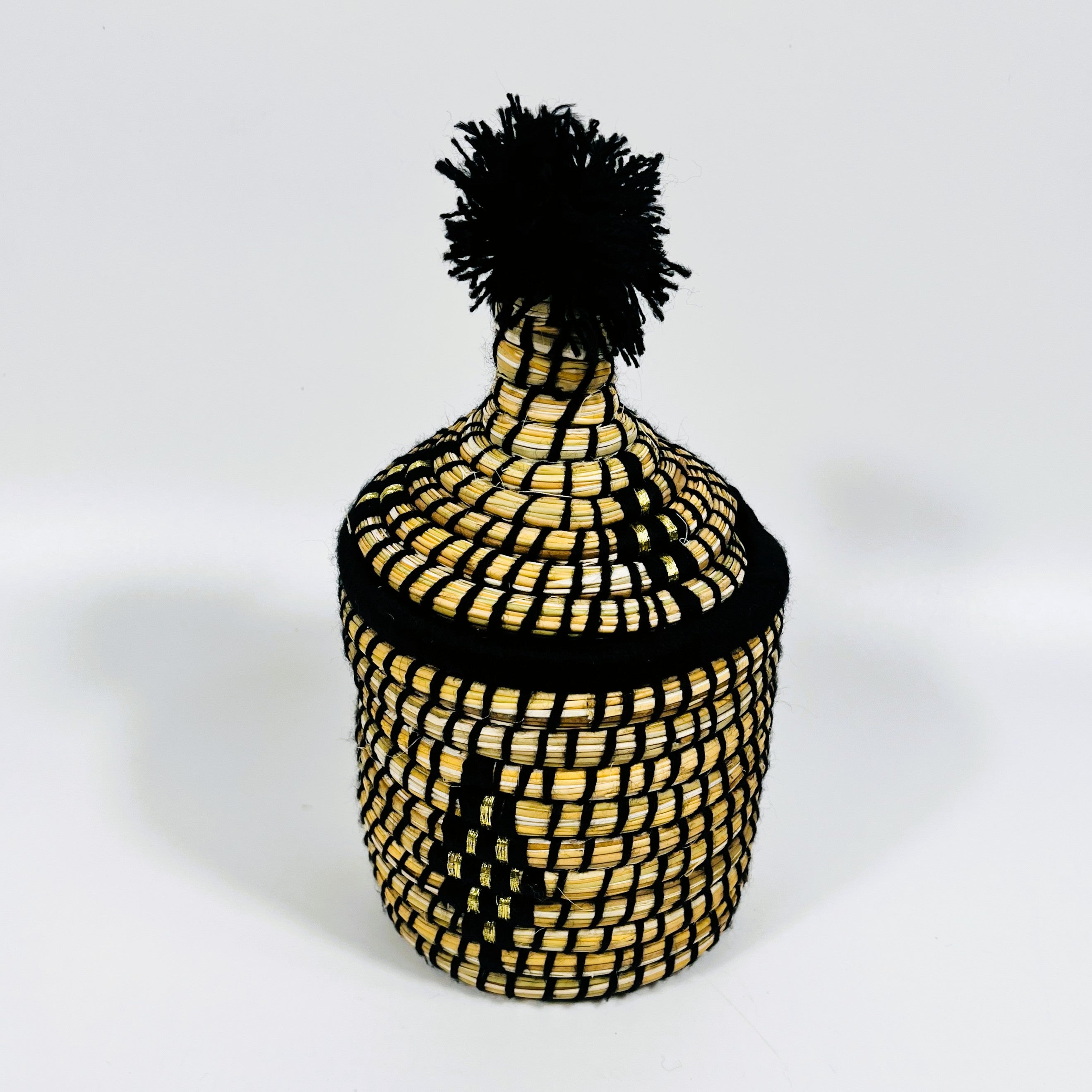 Moroccan Handmade Mini Baskets with Lid