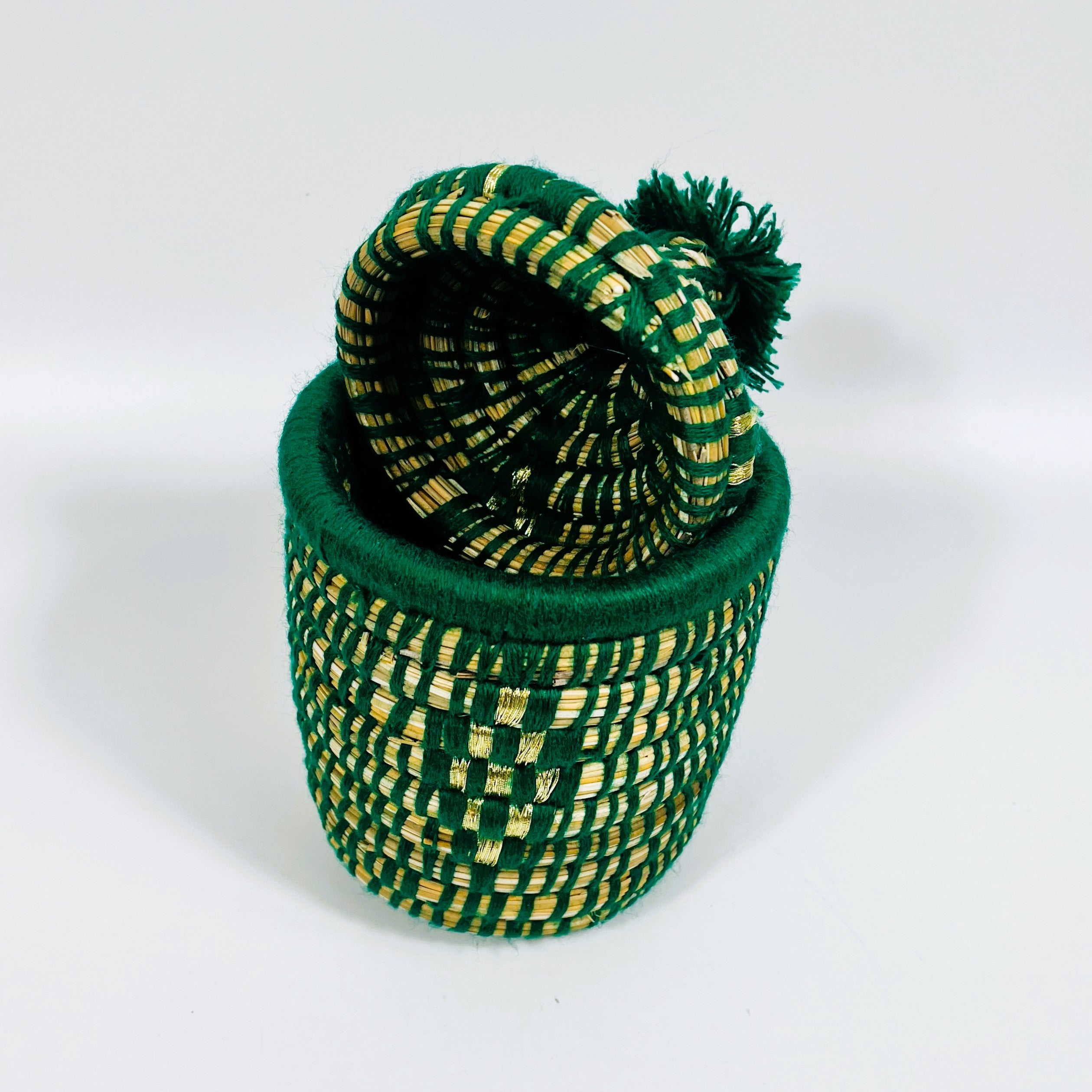 Moroccan Handmade Mini Baskets with Lid