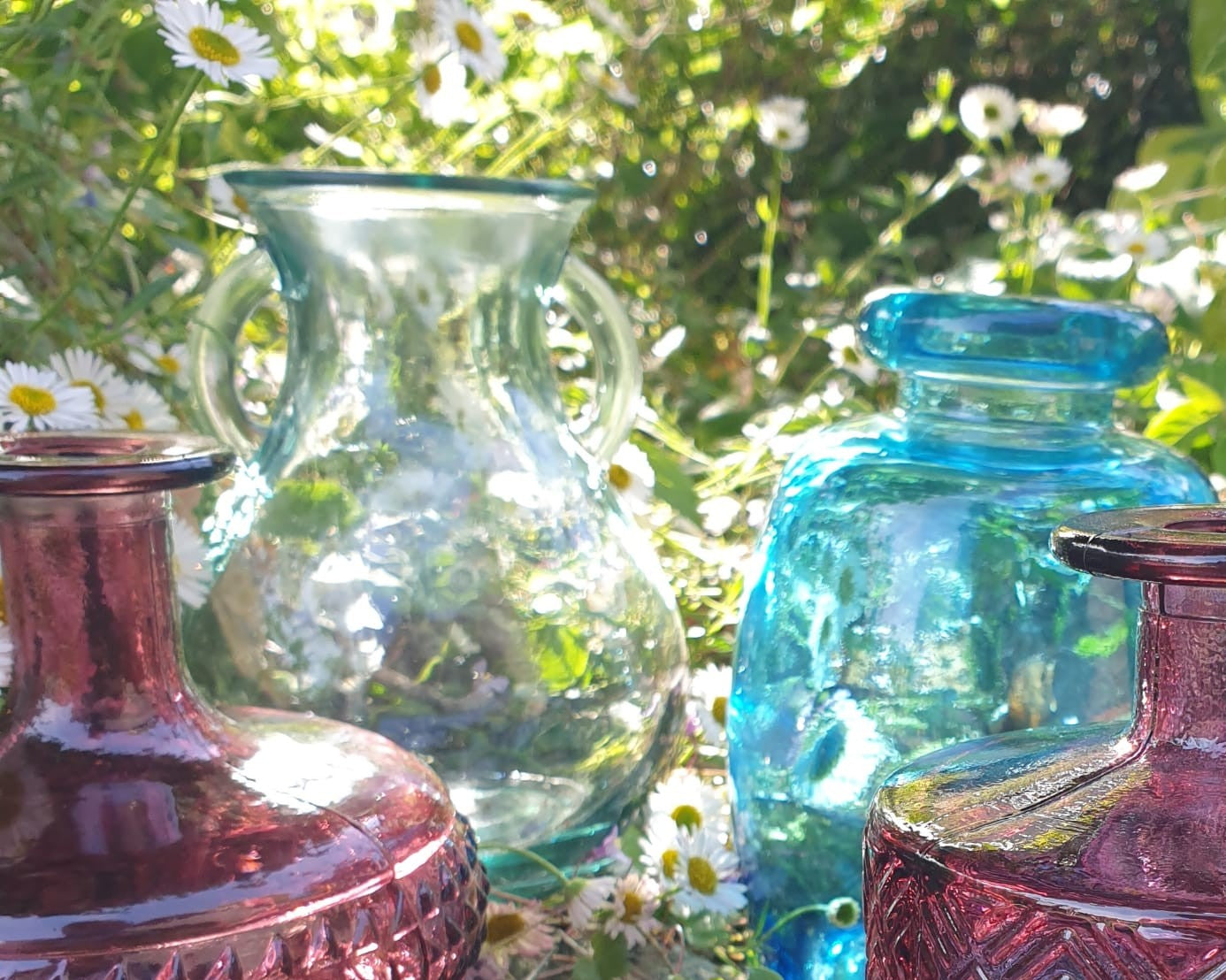Recycled Glass Urn Vase 16cm
