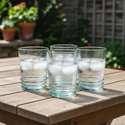 Moroccan Handmade Recycled Glass Ripple Tumbler 150ml