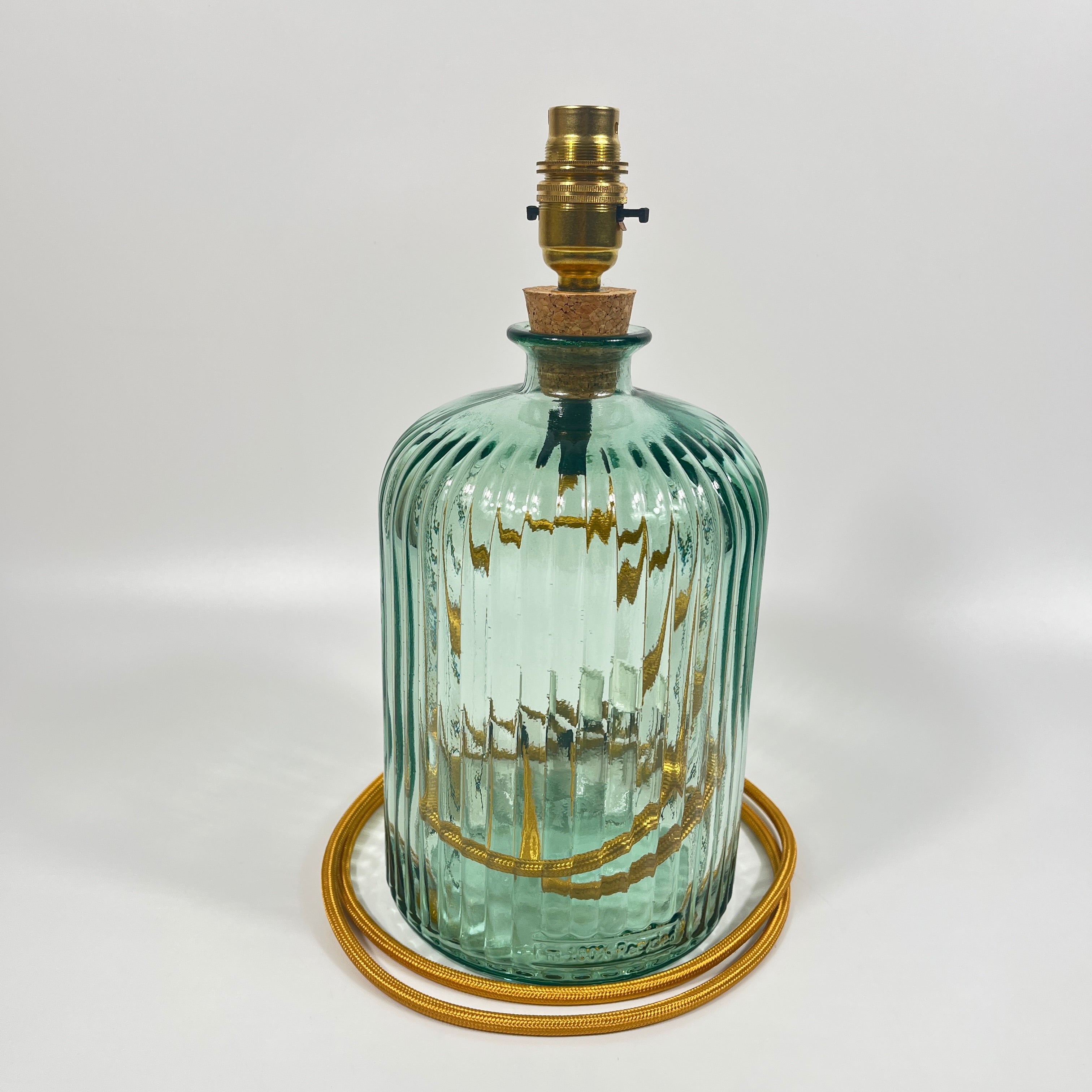 Recycled Glass 29cm Apothecary Lamp