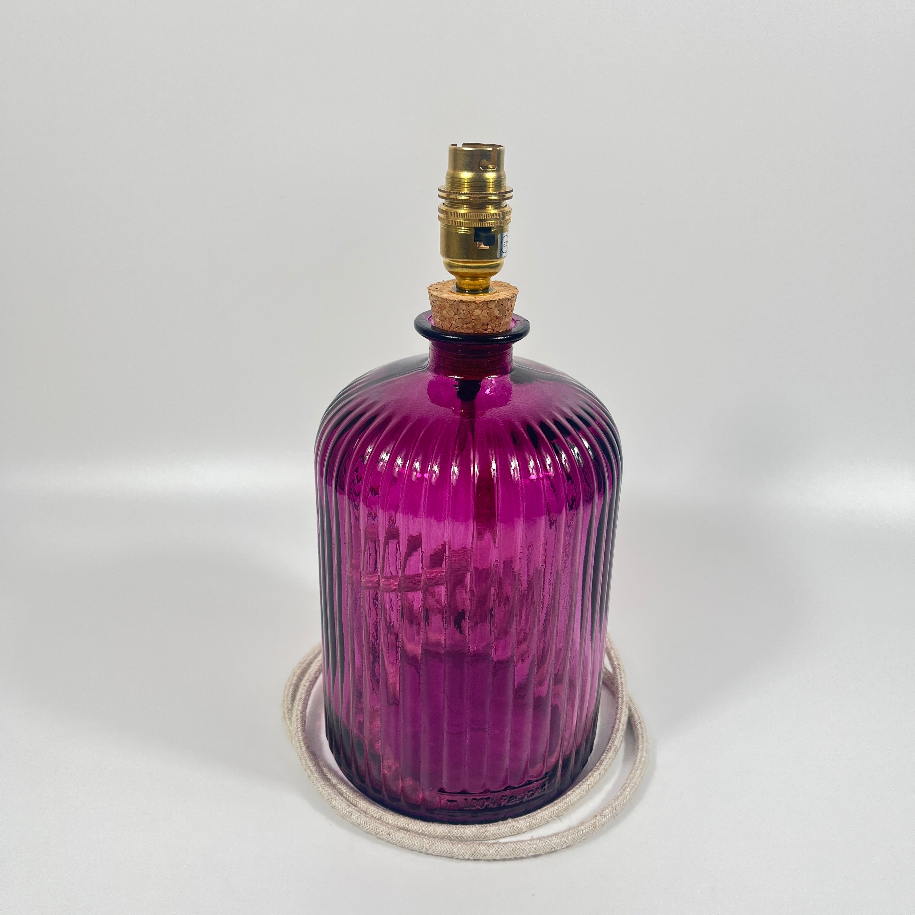 Recycled Glass 29cm Apothecary Lamp