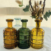 Recycled Glass Graphic Bottle Vase 19cm