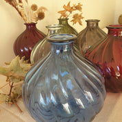 Recycled Glass Spiral Vase 17cm