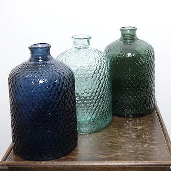 Recycled Glass Rustic Honeycomb Vase 31cm
