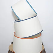 Handmade Contrast trim"Calico" Fabric French Drum Shade