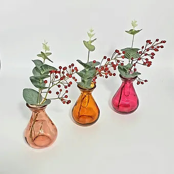 Recycled glass "Adra" bud vase 11cm