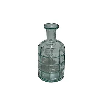 Recycled Glass Graphic Bottle Vase 19cm