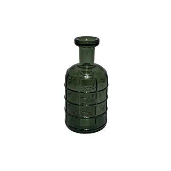 Recycled Glass Graphic Bottle Vase 19cm