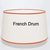 Handmade Contrast Trim"Calico" Fabric Drum Shade