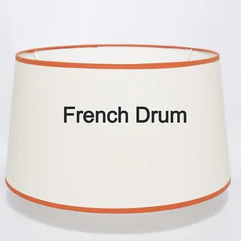 Handmade Contrast trim"Calico" Fabric French Drum Shade