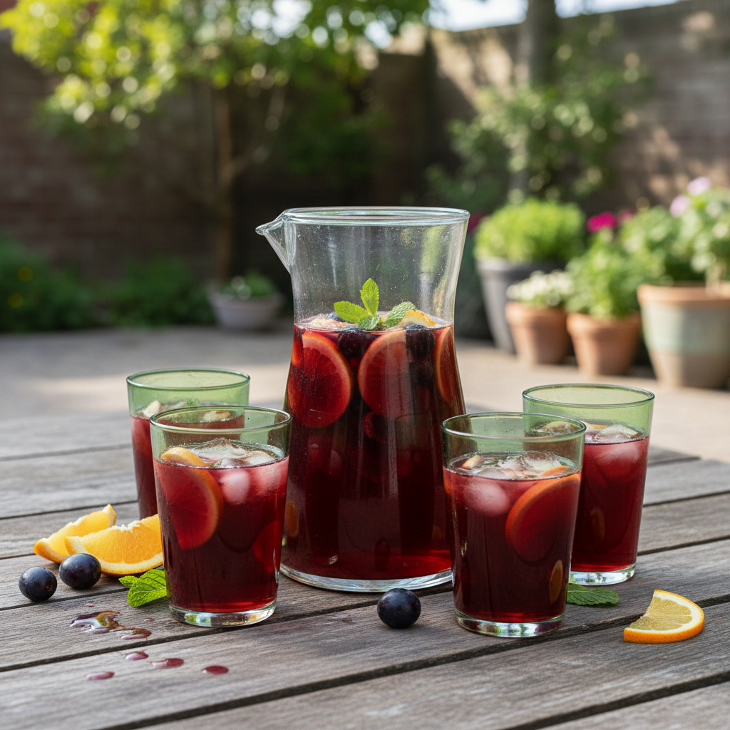 Moroccan Handmade Recycled Glass Carafe - 1 Litre