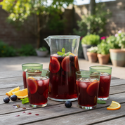 Moroccan Handmade Recycled Glass Carafe - 1 Litre