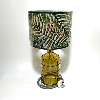 34cm Graphic Recycled Glass Lamp