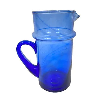 Moroccan Handmade Recycled Glass 1 litre Jug