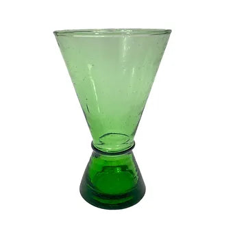 Handmade Recycled Martini/Wine Glass Green