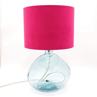 39cm Simplicity Recycled Glass Lamp (Cool Colours)