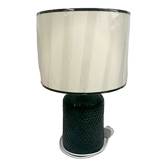 Handmade Contrast Trim"Calico" Fabric Drum Shade